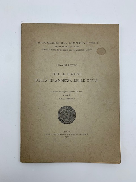 Delle cause della grandezza delle città